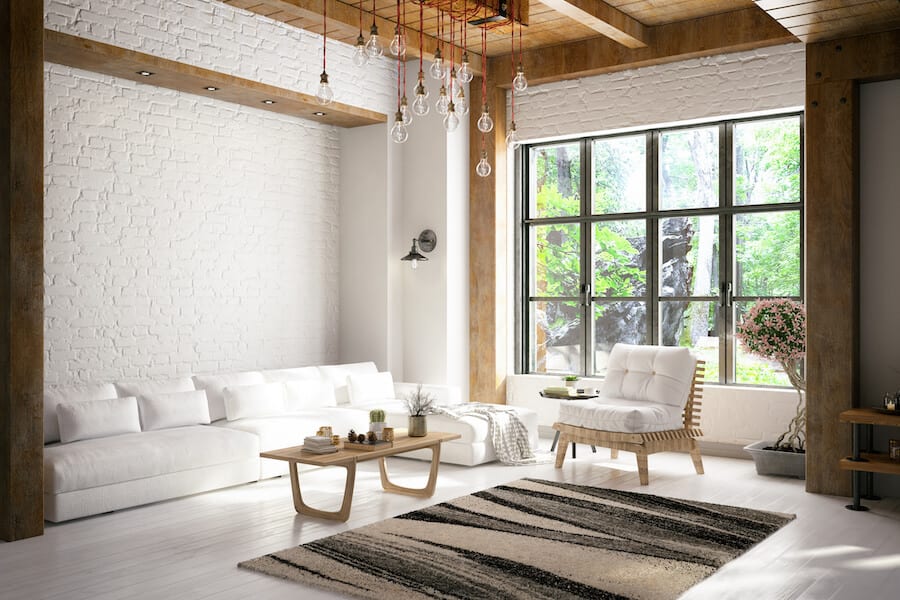 Living room with natural lighting